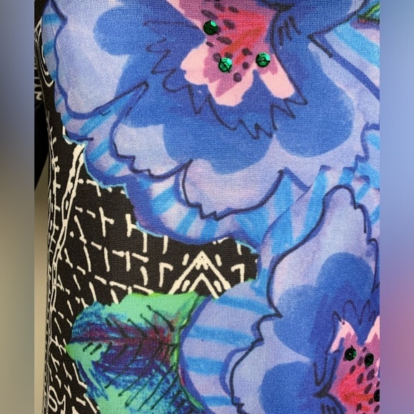 Desigual Floral Dress Midi Sequin Size Small. New Without Tags. - Picture 7 of 11